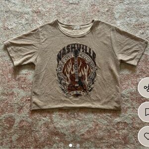 Nashville Music City Records Tan T-Shirt
